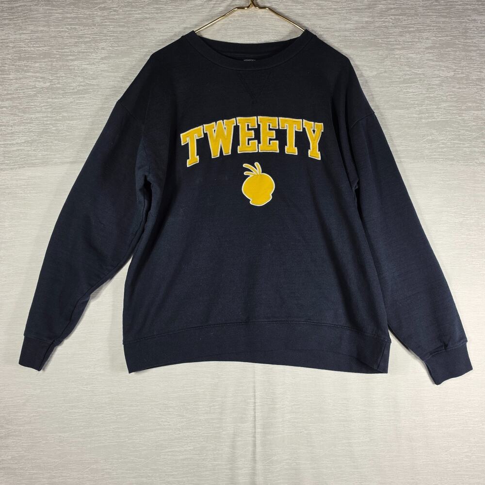Six Flags Looney Toons Park Sweater Large Blue Tweety